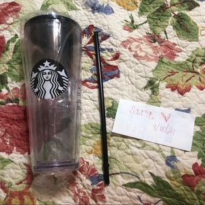 NWT Starbucks Black Lid Siren Tumbler